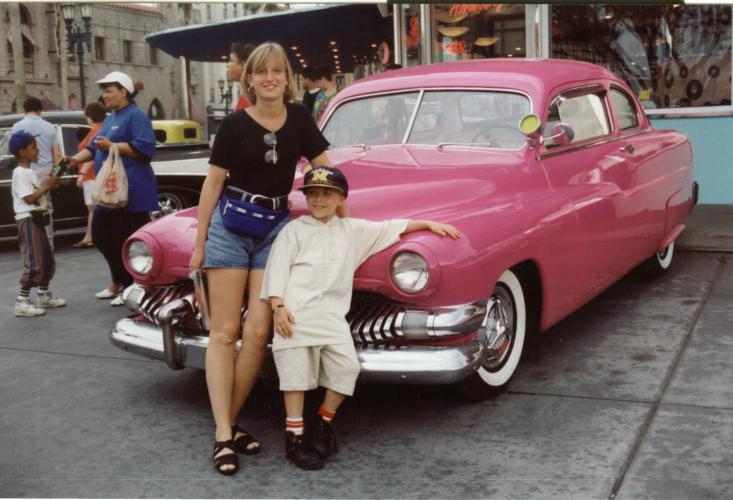 With Cyndy our nanny at Disney World